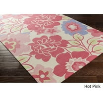 Hand-Hooked Christmas Poly Acrylic Rug (7'6 x 9'6)