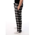 thumbnail image 2 of #followme Men's Flannel Pajamas - Plaid Pajama Pants for Men - Lounge & Sleep PJ Bottoms (Black Plaid, Large), 2 of 3