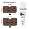 thumbnail image 3 of Disketp Windshield Sun Shade, Car Sun Shade For Front Window Brown Gold Grid Sunshades Sun Visor Protector Blocks Uv Rays Foldable, 3 of 9