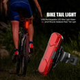thumbnail image 2 of USB Bike Tail recargable LED luz impermeable bicicleta trasera luz roja JShteea El nuevo, 2 of 7