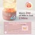 thumbnail image 4 of Momcozy Calentador de Leche Portátil para Viaje, 2 Modos para Leche Materna y Agua, Calentamiento Rápido, Batería de Larga Duración, Capacidad 500 ml, Rosa, 4 of 10