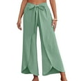 thumbnail image 2 of EDFBUYKRS Female Women Pants Casual Womens Fall Pants 2026 Petite Womens Wide Leg Pants Flowy Summer Business Work Casual Beach Palazzo Pants Xl, 2 of 8