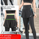 thumbnail image 3 of Pantalones deportivos de dos piezas de cintura alta para chica gordita, pantalones de fitness para mujer, pantalones de yoga de secado rápido, pantalones cortos para correr, tallas grandes, otoño e, 3 of 5