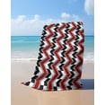thumbnail image 4 of Black Red,Beach Towels Oversized Super Absorbent,Abstract Minimalist Geometric Lines Stripes Art Lightweight Bath Towel Quick Dry Sets For Bathroom/Pool/Rv Camping/Beach Play/Gym Room/Picnic 23"x47", 4 of 8