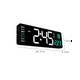 thumbnail image 3 of Reloj de pared con pantalla digital LED de 16 pulgadas, pantalla de temperatura y humedad, reloj de pared europeo, cuenta regresiva, color blanco, 3 of 8