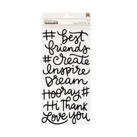 UPC: 0646247337167 | American Crafts Thickers 5.5 x11  Multicolor Girl Squad Solid Foam Stickers  30 Piece