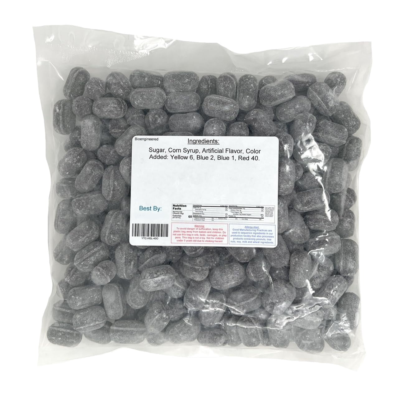 YANKEETRADERS® Licorice Sanded Hard Candy, 40 Ounce Bag