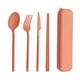thumbnail image 2 of Juego de Tres Piezas de Cuchillo, Tenedor y Cuchara de Paja de Trigo, Vajilla Práctica para Acampar, Regalo de Vajilla Infantil, 2 of 6