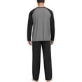 thumbnail image 6 of MINTREUS Men's Pajama Set Lightweight Sleepwear Long Sleeve Shirts and Bottoms Soft Comfy Pjs with Pockets, 6 of 6
