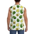 thumbnail image 4 of Xecao Avocado1 Print Men's Tank Top: Sleek Sleeveless Tee for Casual Sports and Beach Occasions-Medium, 4 of 7