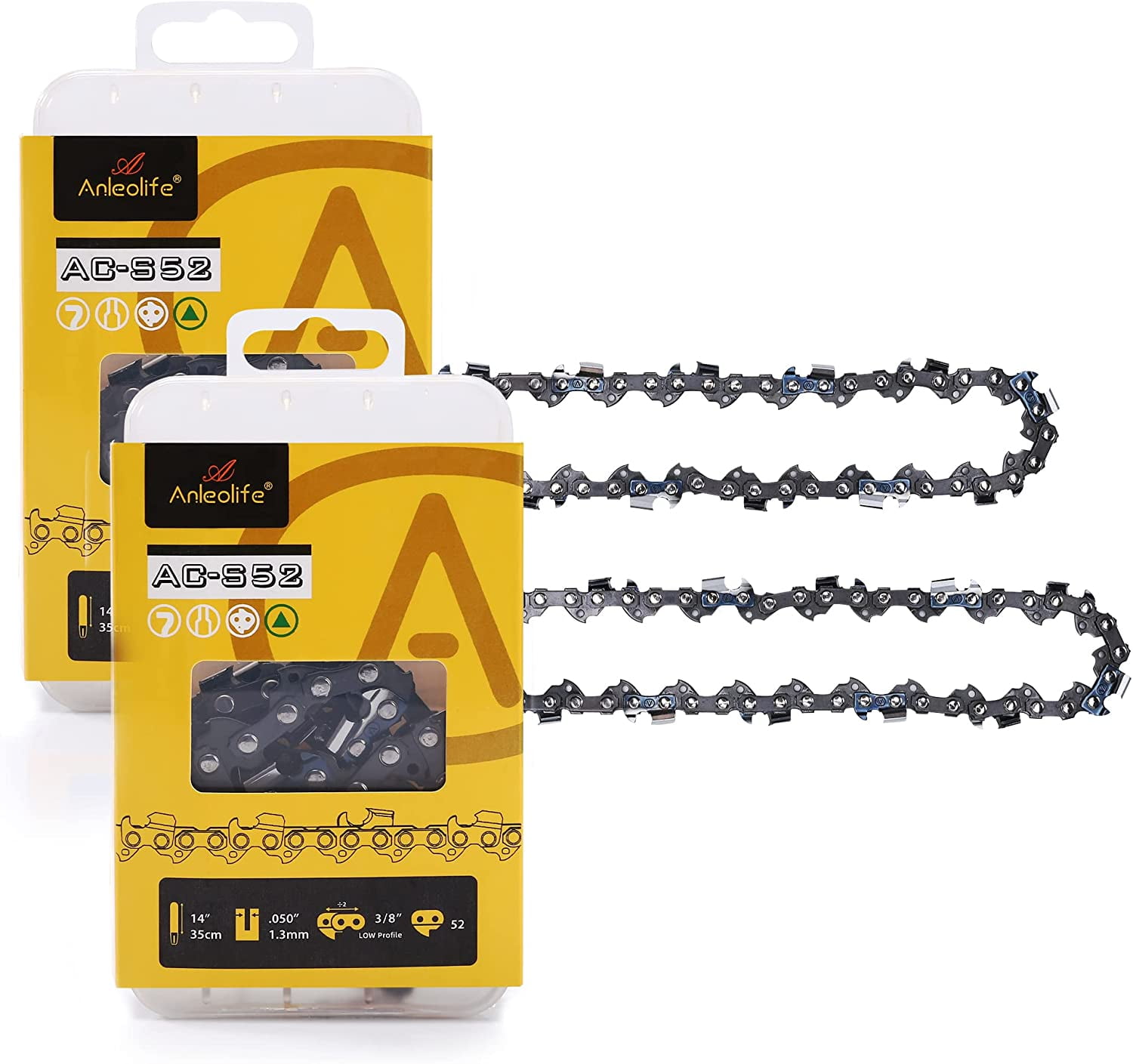 ACS52 Chainsaw Chain for 14" Bar 3/8" LP Pitch .050" Gauge, 52 Drive