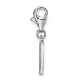 thumbnail image 2 of 925 Sterling Silver Rhodium-plated With Lobster Clasp Letter W Initial CZ Charm Pendant; for Adults and Teens; for Women and Men, 2 of 3