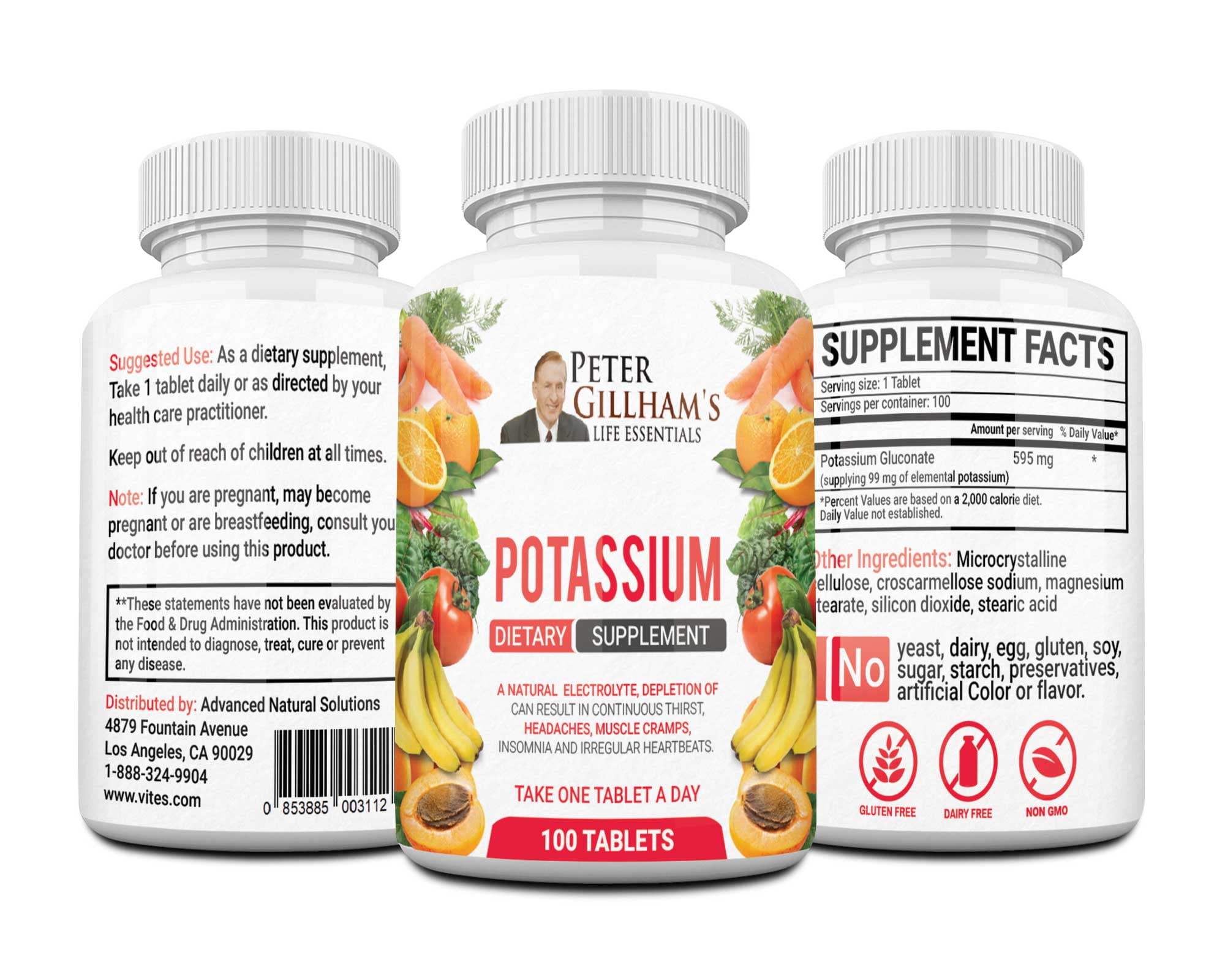 Potassium 100 tablets by Peter Gillham's Life Essentials