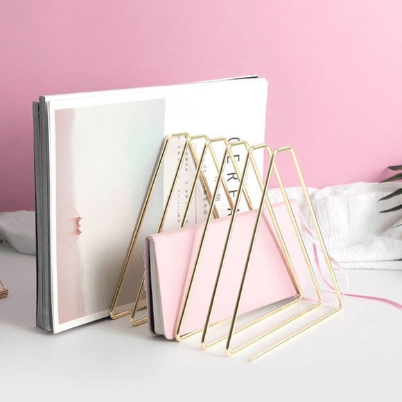 Atril de metal con forma de triángulo retráctil para libros, sencillo, de hierro, para librería, creativo
