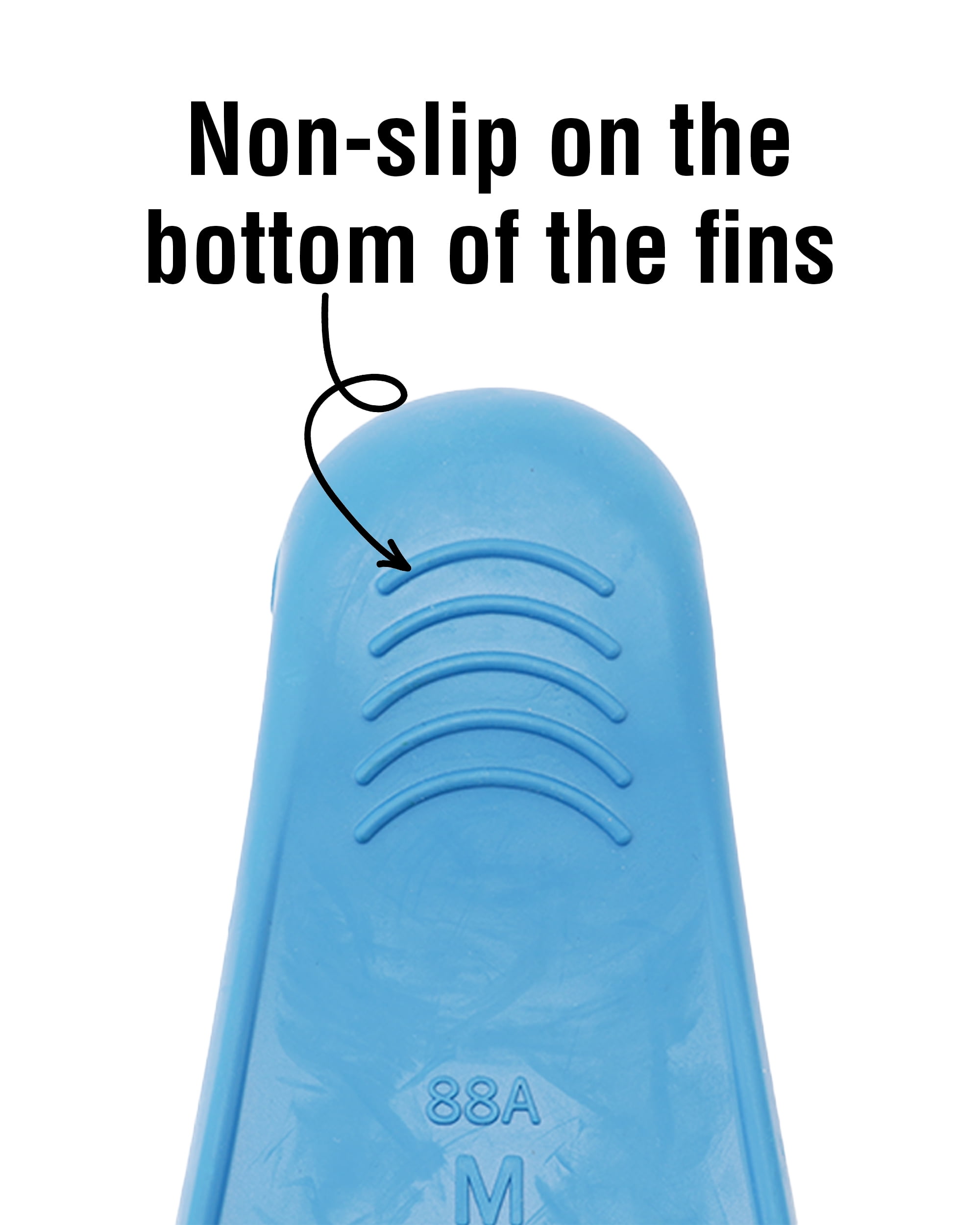TUSA Sport UF-1202 Full Foot Rubber Snorkeling Fins - Blue S (5-7)