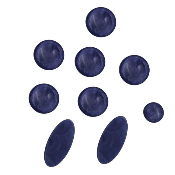 Juego de 9 Botones de Llave de Saxofón de Plástico con Incrustaciones de Accesorios para Instrumentos de Viento de Madera - Azul, Sunnimix, Botón de tecla de saxofón
