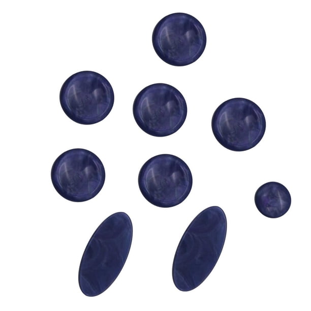 Juego de 9 Botones de Llave de Saxofón de Plástico con Incrustaciones de Accesorios para Instrumentos de Viento de Madera - Azul, Sunnimix, Botón de tecla de saxofón