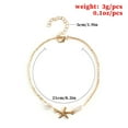 thumbnail image 4 of maskred Chevilles Réglables Perle Mer Étoile Simple Style Pied Décoration Mode Plage Accessoires Bracelets pour les Filles Femmes Or 1Set, 4 of 6