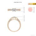 thumbnail image 4 of ANGARA Natural Princess-Cut Diamond Three Stone Ring in 14K Rose Gold for Women (Size-4.5mm| Color-I-J| Clarity-I1-I2) | April Birthstone, Anniversary, Jewelry Gift for Women | Natural Diamond Ring, 4 of 8