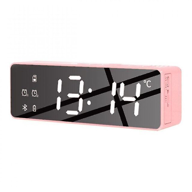 Altavoz Bluetooth inalámbrico Afortunado FM Radio Caja de Sonido Despertador Subwoofer Reproductor de Música Tarjeta TF Sencillez