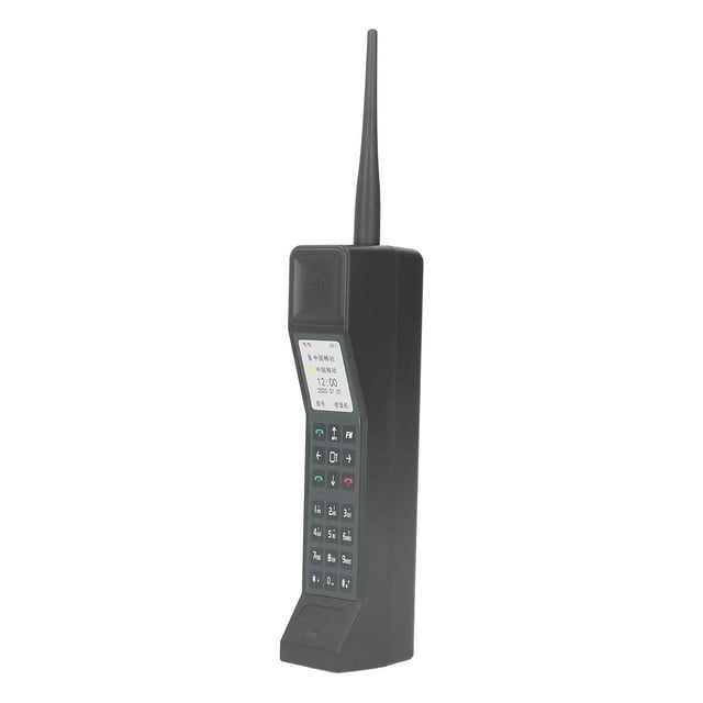 Ladrillo Teléfono Celular Adorno Simulación Accesorios Fotográficos Años 80 90s Vintage Ladrillo Teléfono Móvil Modelo Negro