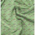 thumbnail image 1 of Soimoi Green Poly Georgette Fabric Bear Animal Print Fabric by Yard 42 Inch Wide, 1 of 5