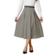 thumbnail image 1 of Falda de cuadros de cintura alta con cinturón A-Line vintage para mujer INSPIRE CHIC en negro y albaricoque XL, 1 of 6