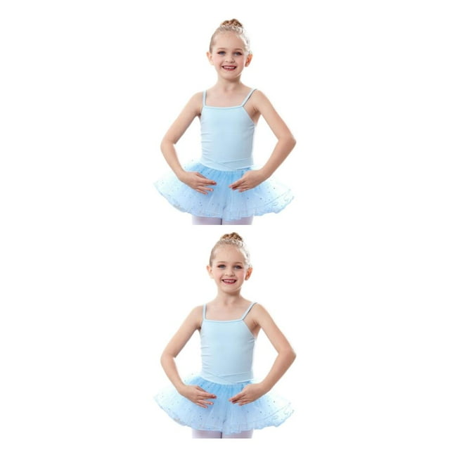Sonducket Traje de tirantes de Ballet de diseño Simple para niña de verano, traje de práctica de entrenamiento de baile para niños con ropa Type2 NO2