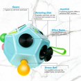 thumbnail image 3 of 2 Pieces Fidget Toy Cubes Include Anti-Anxiety Decompression Ring and 12 Side Fidget Cube Plastic Sensory Cube Toy for Stress and Anxiety Relief Decompression Cube Party Favors for Teens and Adults, 3 of 7