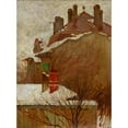 thumbnail image 2 of Egon Schiele 19x24 Gold Ornate Framed and Double Matted Museum Art Print Titled - Houses in Winter (View from the Studio) (1907-1908), 2 of 4