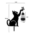 thumbnail image 4 of Sylvtty Solar Cat Lantern Cute Cat Silhouette with LED Warm Light Waterproof Anti-Rust Outdoor Decor Lamp with Ground Stake for Garden Yard Lawn, 4 of 7
