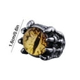 thumbnail image 3 of Anillos para mujer, regalos para mujer, acero inoxidable, diseño de calavera de diablo con personalidad, ojo para hombre y mujer, rompecabezas de bola., 3 of 4