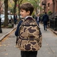 thumbnail image 4 of Jeiento Kids School Backpack 17 Inch Large Capacity Lightweight Water-Resistant Polyester Bookbag for Elementary Boys Girls, Brown Duck Camo Back to School Supplies, Hiking & Travel, 4 of 7