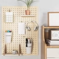 thumbnail image 4 of 6 Sets Ring Style Pegboard Cups,2.7x4In White Pegboard Bins Pegboard Cups with Hooks,Storage Tools Cup for Organizing Storage, 4 of 6
