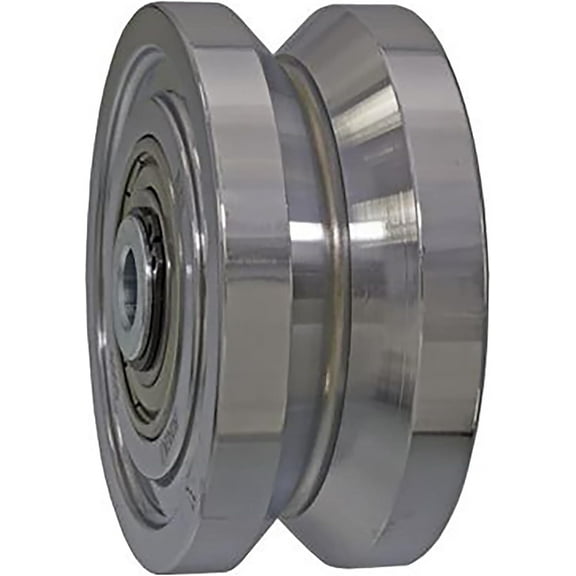 Allomatic AVW-450 4" V-Groove Gate Wheel  Solid Steel with Pre-Lubricated Bearings