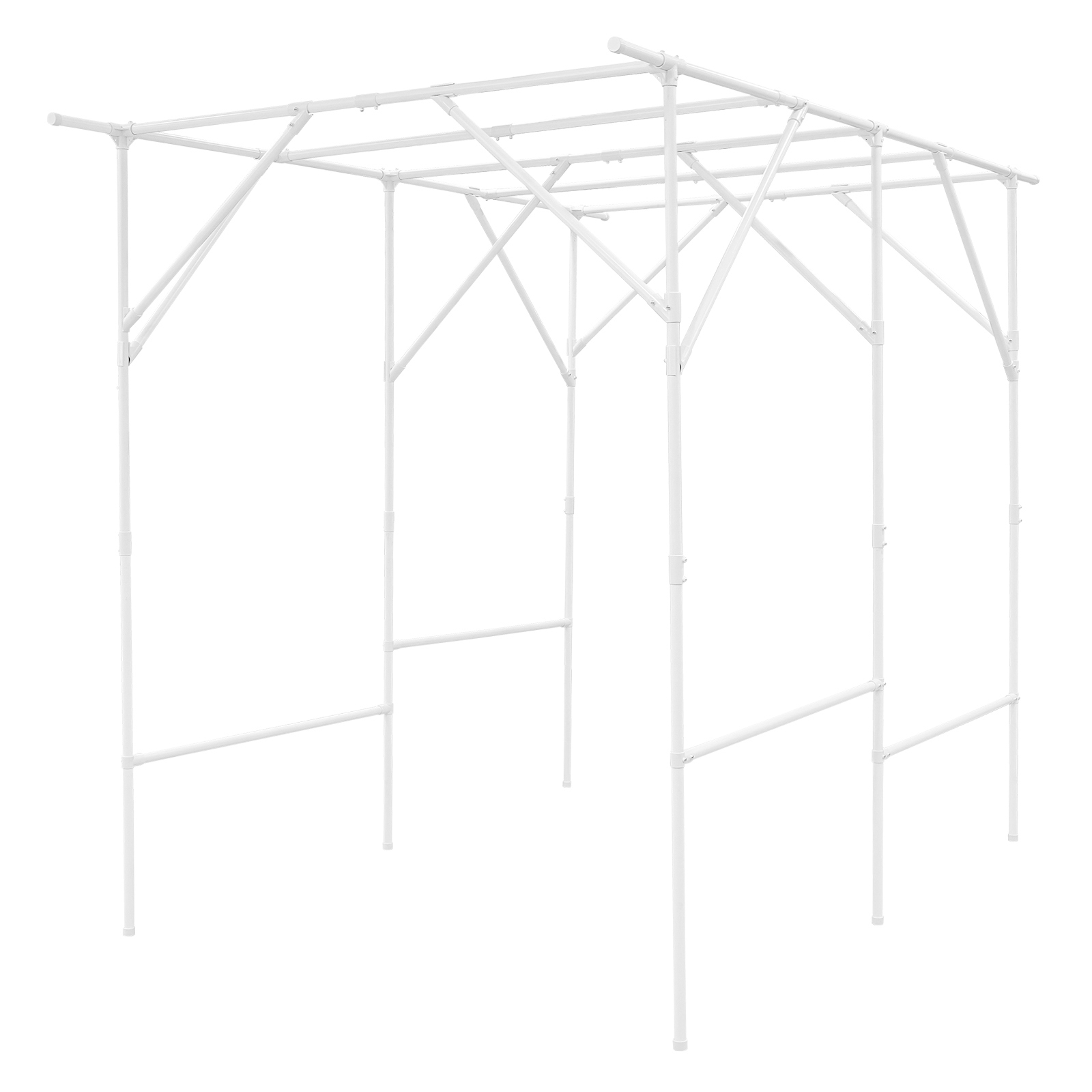 Garden Arch Trellis, Plant Support Arch, White, Garden Trellis for Climbing Plants, Tomato Cage, Outdoor Arbor for Patio, Yard, Vine & Rose Support