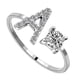 thumbnail image 2 of Minnieouse Anillo abierto con letra mayúscula, caja fuerte portátil, anillos elegantes para mujer, para interiores y exteriores, viajes, Type3 NO3, 2 of 6