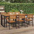 thumbnail image 1 of vidaXL Garden Table with U-shaped Legs 200x90x75 cm Solid Wood Acacia, 1 of 5