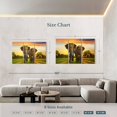 thumbnail image 4 of Elephant Stock Elephant Sunset Duo Wall Art - Horizontal Multi Panel Canvas - Living Room Wall Decor - Animal Multi Panel - Green And Gray Decor - 74" x 48", 4 of 8