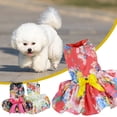 thumbnail image 3 of Pet Dress Stripe Printing - Waist Belt Soft Comfortable - Silky Surface Dress-up - Breathable - Summer Princess Dresses for Outdoor, 3 of 8