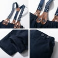 thumbnail image 3 of Yilaku Baby Boy Dress Clothes, Baby Boy Gentleman Outfits,Baby Boy Suits Sets,Shirt with Bowtie+Suspender Pants (9-12 Months,Blue), 3 of 4