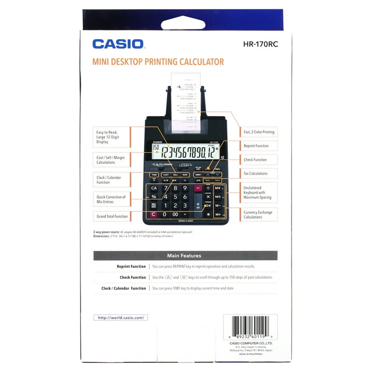 Casio HR 170RC Printing Calculator