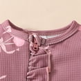 thumbnail image 5 of Ruyang New Born Baby Girls Cherry Graphic Jumpsuit Bowknot Headband Cute Ruffle Zip Up Bodysuit Long Sleeve Footie Onesie, 5 of 9