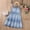 Blue, variant on Zecgelong Toddler Girls Sleeveless Solid Denim Beach Dress Dance Party Princess Dresses Clothes Girls Dress For Kids Size 18-24 Months Blue