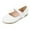 White, variant on Little Girls Ballet Flats Mary Jane𝘀 Closed Toe Leather Shoes for Big Girls Soft-Soled Dress Shoes with Rubber-Soled