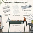 thumbnail image 4 of Outsunny Portable Charcoal Grill with Seasoning Baskets Hooks for Outdoor, 4 of 10