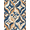 Blue Brown Ivory, Pattern 11, variant on ODIKA 8'x10' Washable Area Rug Non-Slip Chair-Friendly Mat Tan Abstract Navy Neutral Motif Geometric Interlocking Brushstroke for Dining Room, Large Office, Lounge