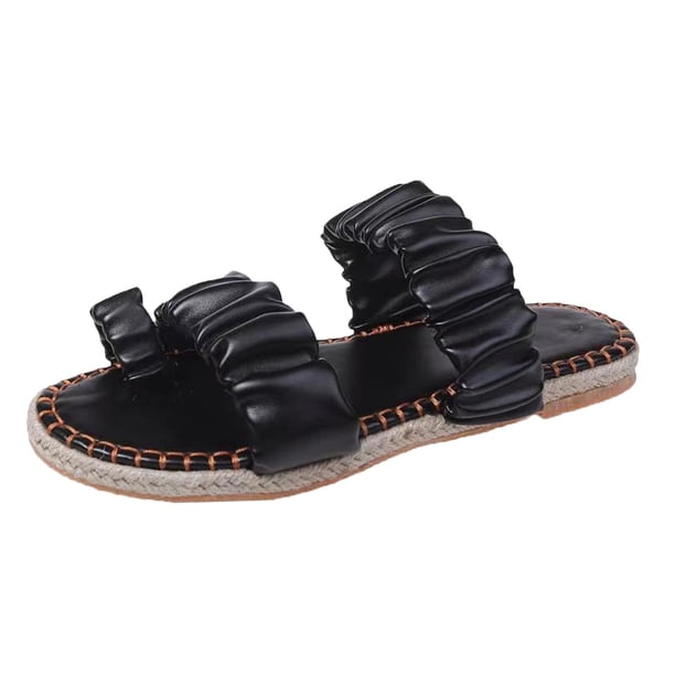 Amzcrzy Zapatos de mujer,Zapatos de mujer,Zapatillas de mujer, Pantuflas bajas con tacón plano y parte trasera hueca de color liso con costuras de coche para mujer Sandalias Mujer Zapatillas De Casa