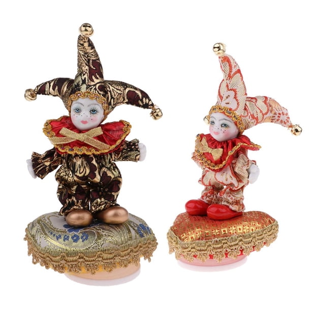 2 Piezas Muñeca De Caja De Música Coleccionable 20 Cm Muñeca Arlequín En , Regalos Creativos De Valentín Para él