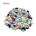 thumbnail image 3 of Gemas de diamante acrílicas de Uxcell con respaldo plano de 18x11mm, strass artificiales, cuentas para manualidades, pintura facial multicolor, 100 piezas, 3 of 7